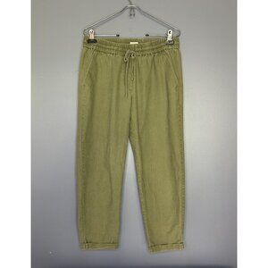 J Crew Pants Womens 8 Linen Blend Pull On Casual Lightweight Coastal Cuffed